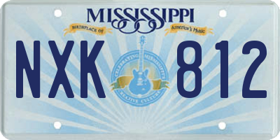 MS license plate NXK812