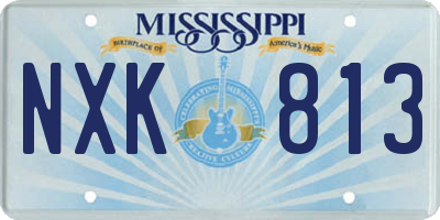MS license plate NXK813