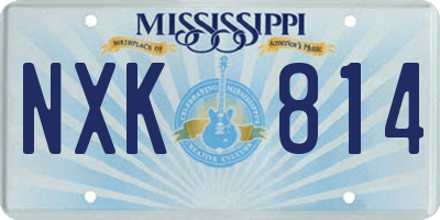 MS license plate NXK814