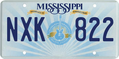MS license plate NXK822