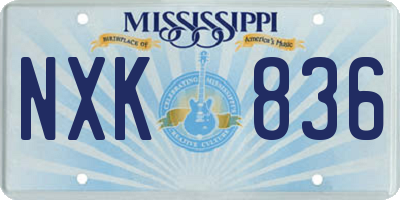 MS license plate NXK836