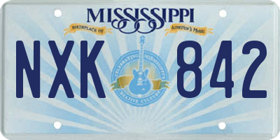 MS license plate NXK842