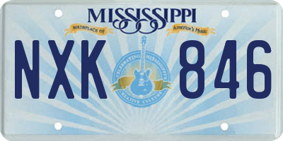 MS license plate NXK846
