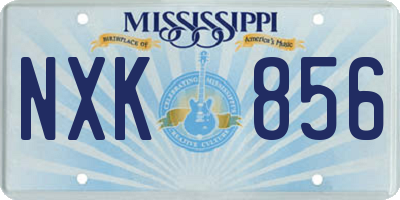 MS license plate NXK856