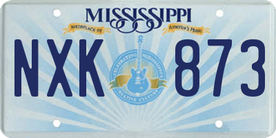 MS license plate NXK873