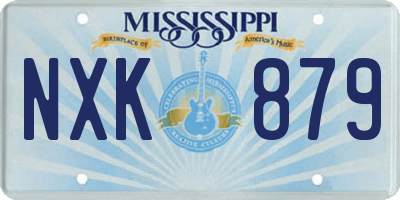 MS license plate NXK879