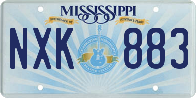 MS license plate NXK883