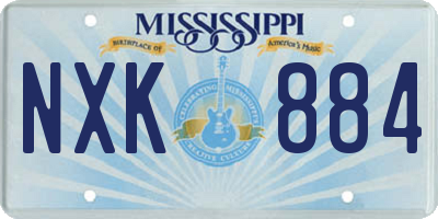 MS license plate NXK884