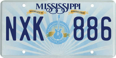 MS license plate NXK886
