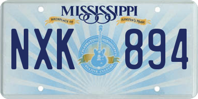 MS license plate NXK894