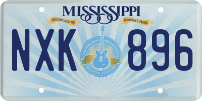 MS license plate NXK896
