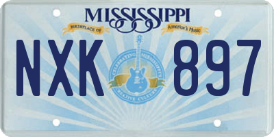 MS license plate NXK897