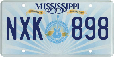 MS license plate NXK898