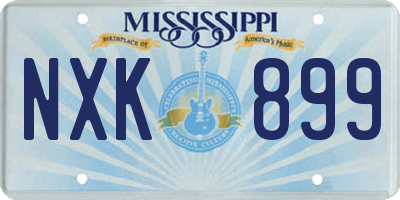 MS license plate NXK899
