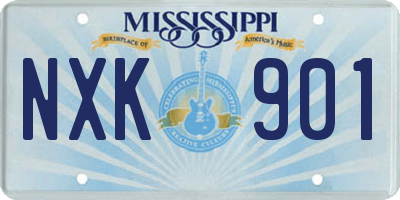 MS license plate NXK901