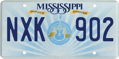 MS license plate NXK902
