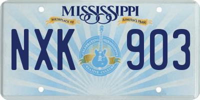 MS license plate NXK903