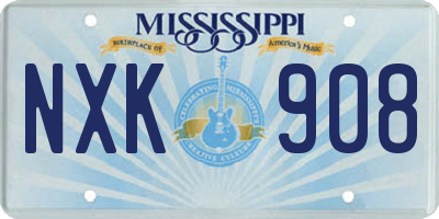 MS license plate NXK908