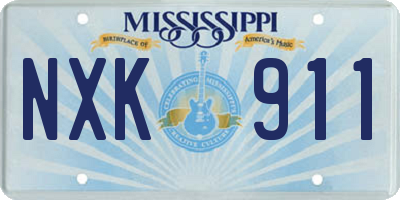MS license plate NXK911