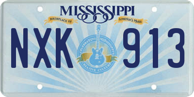 MS license plate NXK913