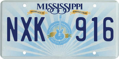MS license plate NXK916