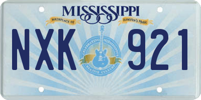 MS license plate NXK921