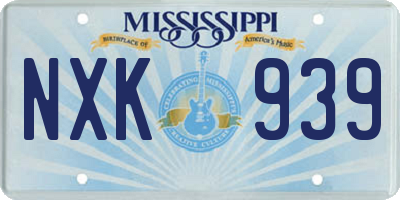 MS license plate NXK939