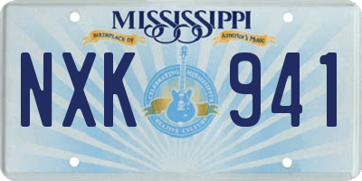 MS license plate NXK941