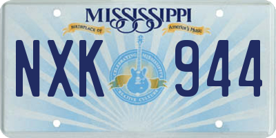 MS license plate NXK944