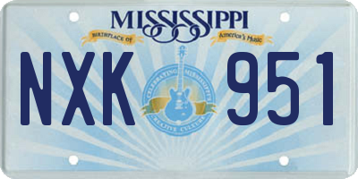 MS license plate NXK951