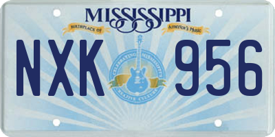 MS license plate NXK956