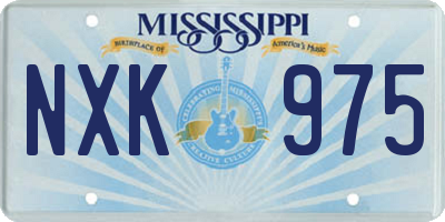MS license plate NXK975