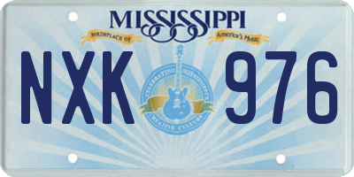 MS license plate NXK976