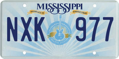 MS license plate NXK977