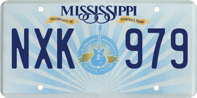 MS license plate NXK979