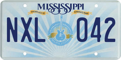 MS license plate NXL042