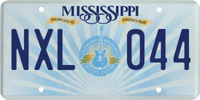 MS license plate NXL044