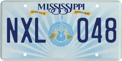 MS license plate NXL048