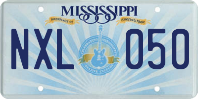 MS license plate NXL050
