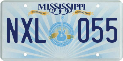 MS license plate NXL055