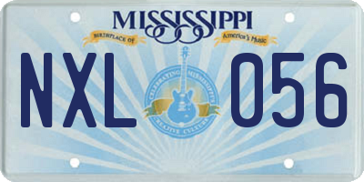MS license plate NXL056