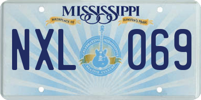 MS license plate NXL069