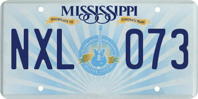 MS license plate NXL073