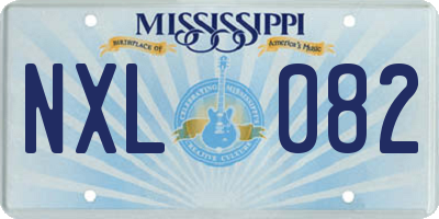 MS license plate NXL082