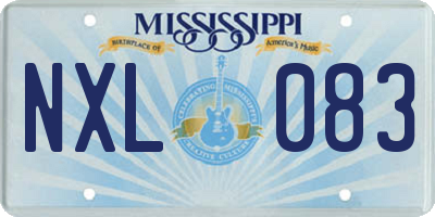 MS license plate NXL083