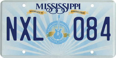 MS license plate NXL084