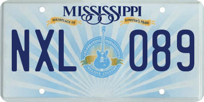 MS license plate NXL089