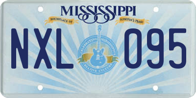 MS license plate NXL095