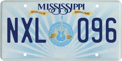 MS license plate NXL096