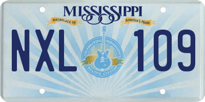 MS license plate NXL109